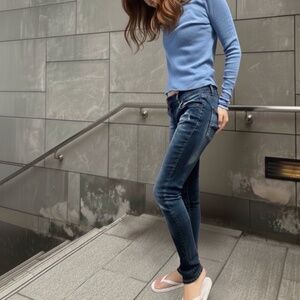 Zara slim fit washed jeans size 8